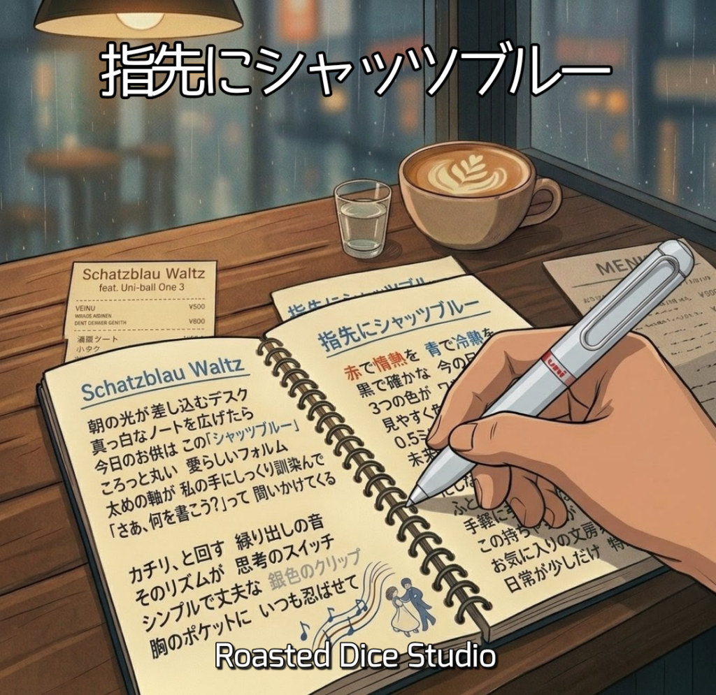 指先にシャッツブルー