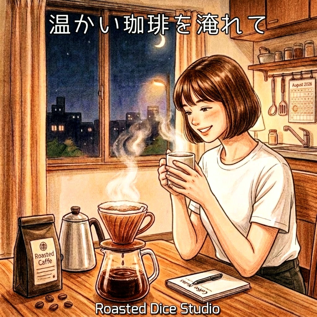 温かい珈琲を淹れて
